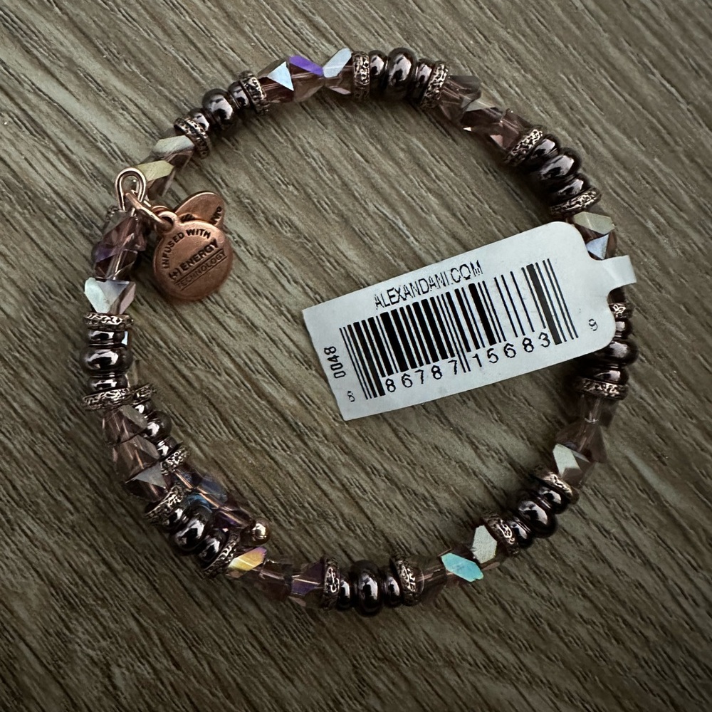 Alex and Ani purple and rose gold wrap
